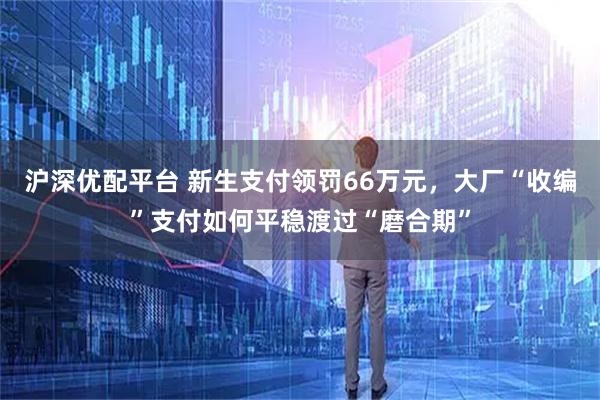 沪深优配平台 新生支付领罚66万元，大厂“收编”支付如何平稳渡过“磨合期”